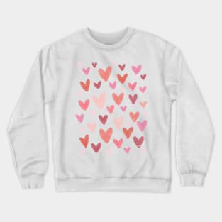 Gouache Hearts Crewneck Sweatshirt